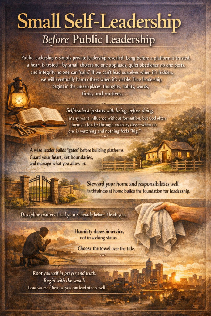 Small Self-Leadership Before Public Leadership