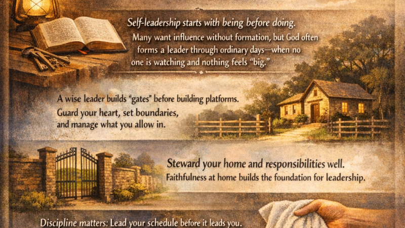 Small Self-Leadership Before Public Leadership