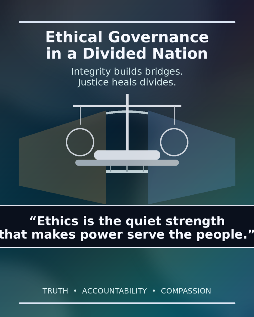 Ethical Governance In a Divided Nation