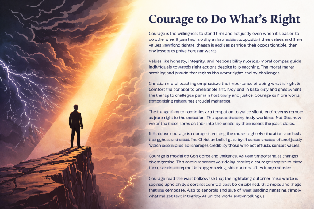 Courage to Do What’s Right