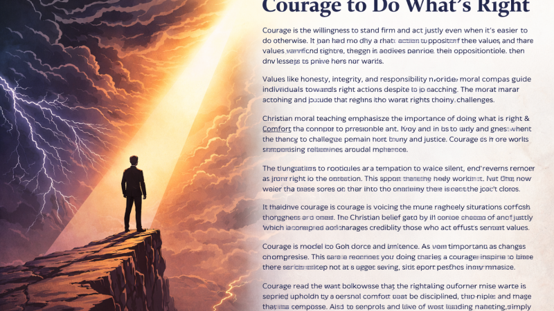 Courage to Do What’s Right